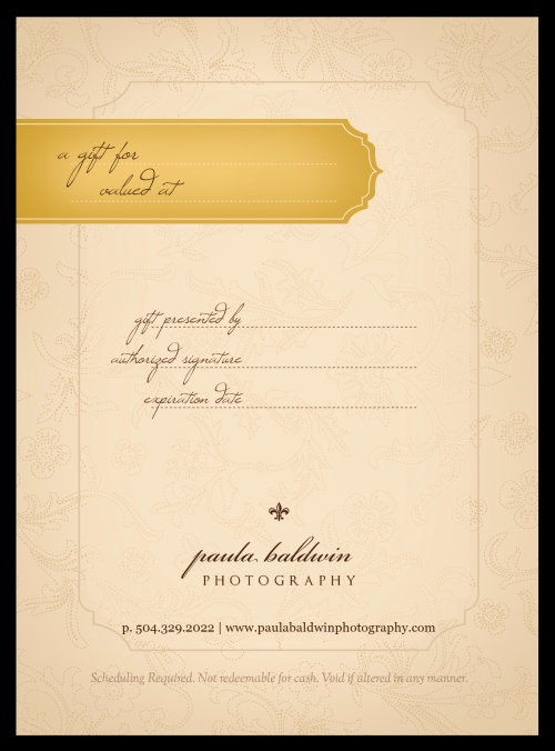 Photography Gift Certificates
